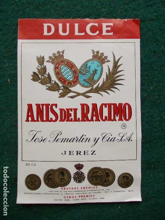 Etiquetas antiguas: ETIQUETA AN&Iacute;S DEL RACIMO DULCE