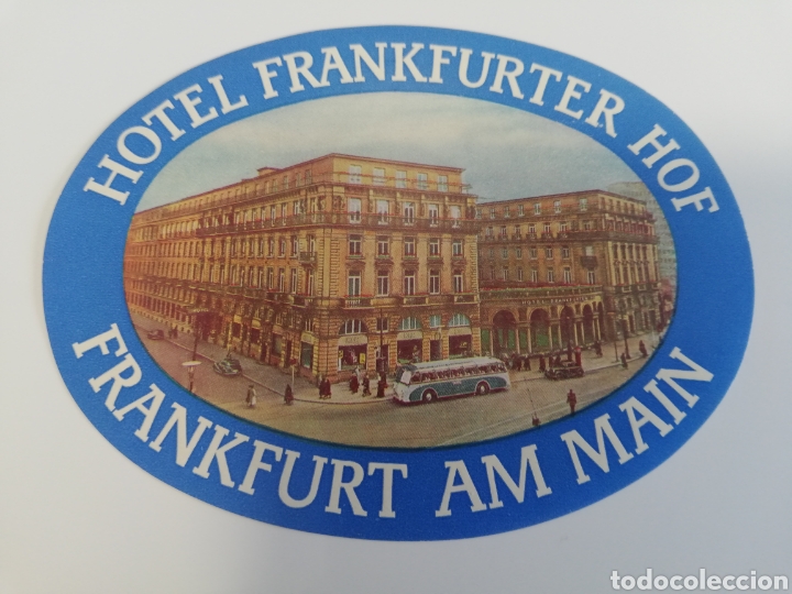 Etiquetas antiguas: ETIQUETA HOTEL FRANKFURTER HOF FRANKFURT AM MAIN ALEMANIA LUGGAGE LABEL ANTIGUA.