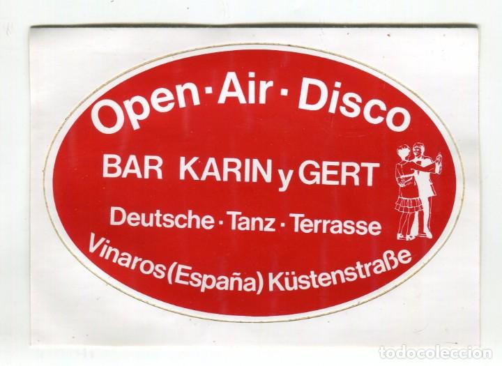 Etiquetas antiguas: VINAROS - DISCO BAR KARIN Y GERT PEGATINA DE SUPERFICIE
