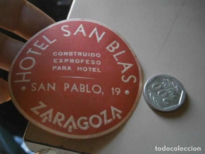 Etiquetas antiguas: &iexcl;&iexcl;PRECIOSA ETIQUETA&iexcl;&iexcl;A&Ntilde;OS 50 60&iexcl;HOTEL SAN BLAS,,ZARAGOZA&iexcl;&iexcl;&iexcl;&iexcl;,&iexcl;&iexcl;&iexcl;&iexcl;&iexcl;&iexcl;UNICA EN TC&iexcl;&iexcl;&iexcl;