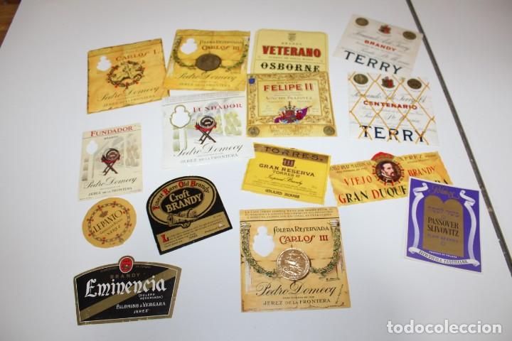 Etiquetas antiguas: LOTE 54 ETIQUETAS ANTIGUAS BRANDY - CONAC - Foto 2