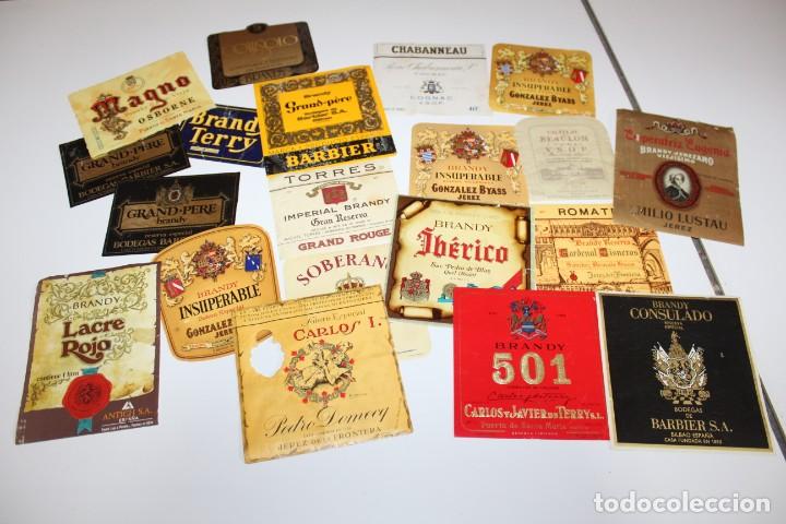 Etiquetas antiguas: LOTE 54 ETIQUETAS ANTIGUAS BRANDY - CONAC - Foto 4