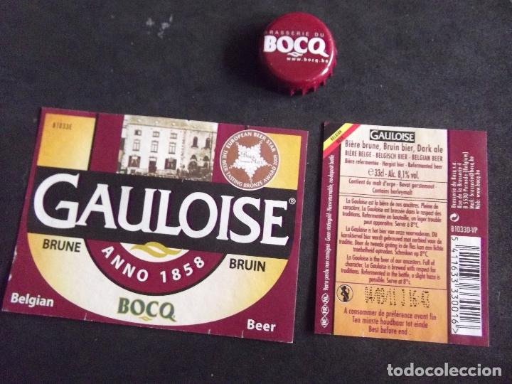 Old Labels: CERVEZA-V9F-8-ETIQUETAS Y CHAPA-GAULOISE-BOCK.