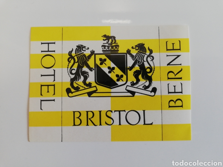 Etiquetas antiguas: ETIQUETA HOTEL BRISTOL BERNE BERNA SUIZA LUGGAGE LABEL.