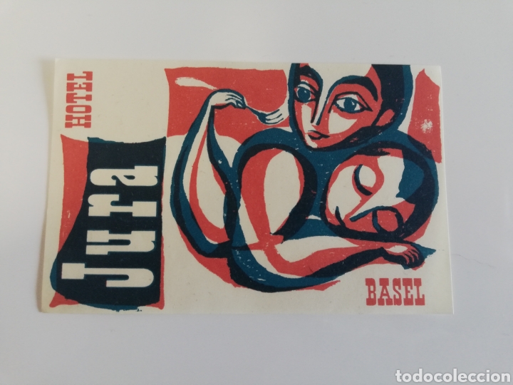 Etiquetas antiguas: ETIQUETA HOTEL JURA BASEL BASILEA SUIZA LUGGAGE LABEL.