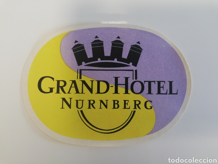 Etiquetas antiguas: ETIQUETA GRAND-HOTEL NURNBERG NUREMBERG ALEMANIA LUGGAGE LABEL.