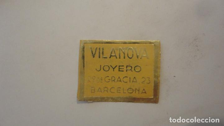 Etiquetas antiguas: ANTIGUA ETIQUETA.VILANOVA.JOYERO.BARCELONA