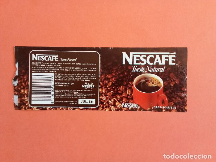 Alte Etiketten: Etiqueta Antigua de NESCAFE Tueste natural