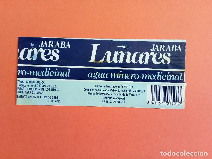 Old Labels: Etiqueta Antigua de agua minero-medicinal marca JARABA LUNARES