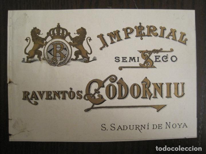 Etiquetas antiguas: RAVENTOS CODORNIU-IMPERIAL-SANT SADURNI DE NOYA-ETIQUETA ANTIGUA-VER FOTOS-(V-19.574)