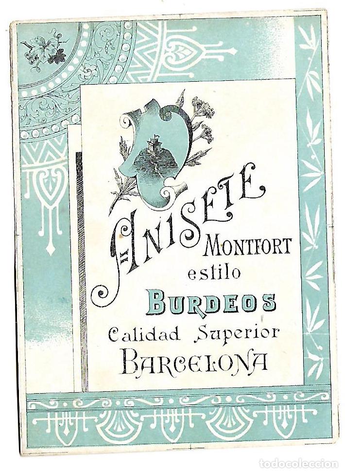Etiquetas antiguas: ANISETE MONTFORT     - BARCELONA