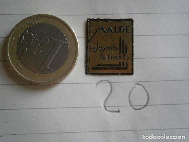 Etiquetas antiguas: JOYERO LA CORU&Ntilde;A,MALDE&iexcl;ETIQUETA,DE,IMPRENTA&iexcl;A&Ntilde;OS 20,30,UNICA EN TC&iexcl;DISPONEMOS,CON,MAS DE,100.000,ETI