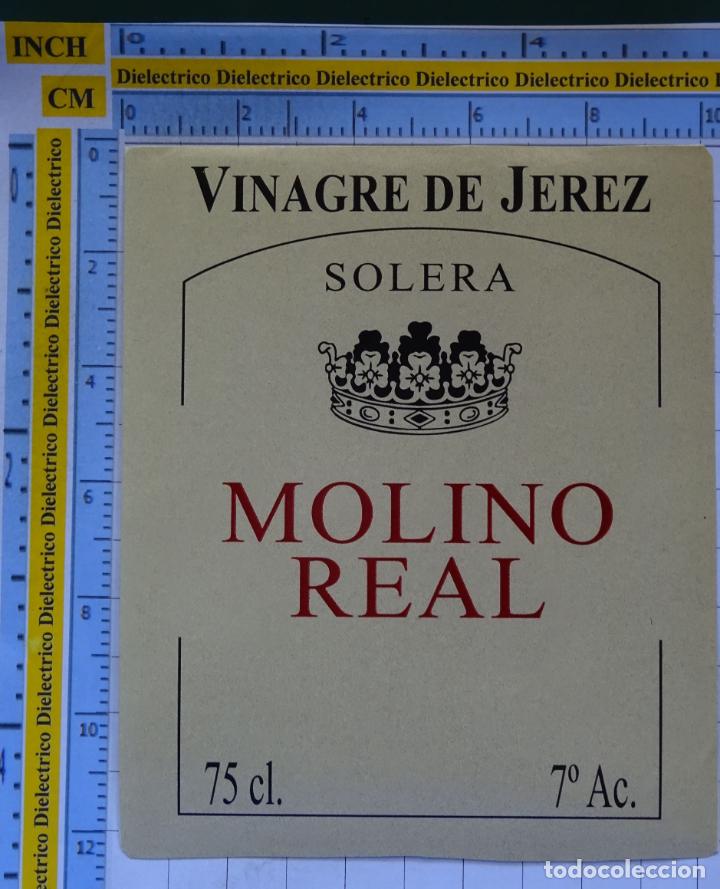 Alte Etiketten: ETIQUETA DE BEBIDAS. VINO LICORES. VINAGRE DE JEREZ SOLERA MOLINO REAL. 44