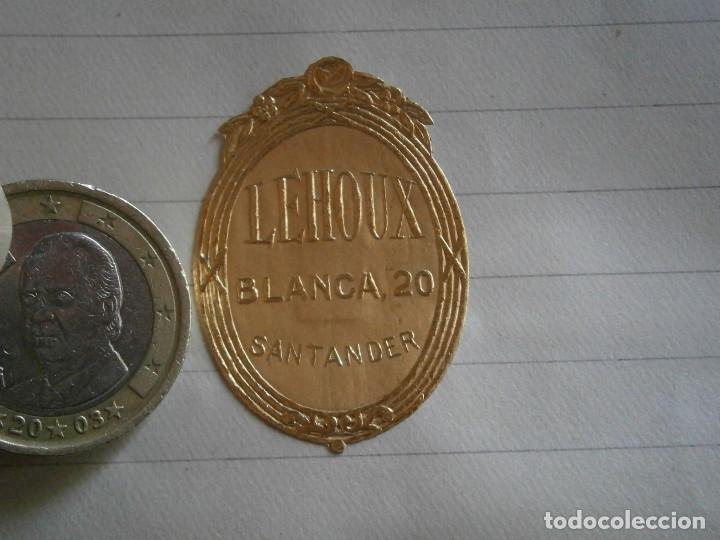 Etiquetas antiguas: LEHOUX,SANTANDER&iexcl;ETIQUETA,DE,IMPRENTA&iexcl;A&Ntilde;OS 20,30,UNICA EN TC&iexcl;DISPONEMOS,CON,MAS DE,100.000,ETIQUETAS