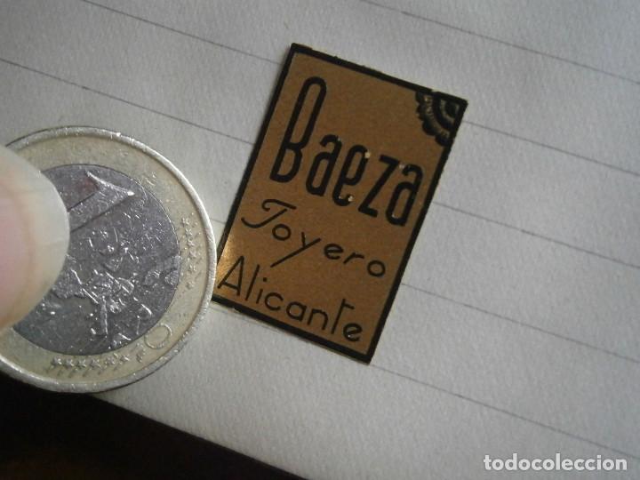 Etiquetas antiguas: JOYERO,BAEZA,ALICANTE&iexcl;ETIQUETA,DE,IMPRENTA&iexcl;A&Ntilde;OS 20,30,UNICA EN TC&iexcl;DISPONEMOS,CON,MAS DE,100.000,ETIQ
