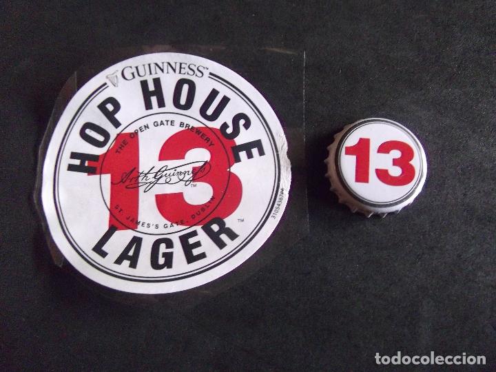 Old Labels: CERVEZA-V9E-8-ETIQUETAS Y CHAPA-GUINNESS-HOP HOUSE 13