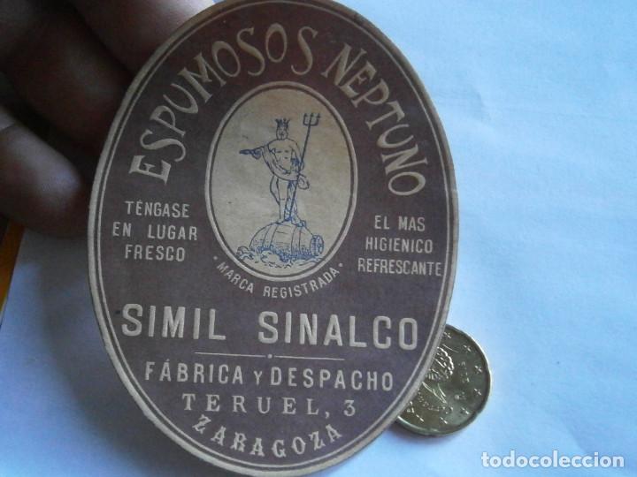Etiquetas antiguas: &iexcl;ETIQUETA&iexcl;A&Ntilde;OS 30 40,ESPUMOSOS NEPTUNO, ZARAGOZA&iexcl;&iexcl;&iexcl;TERUEL&iexcl;&iexcl;