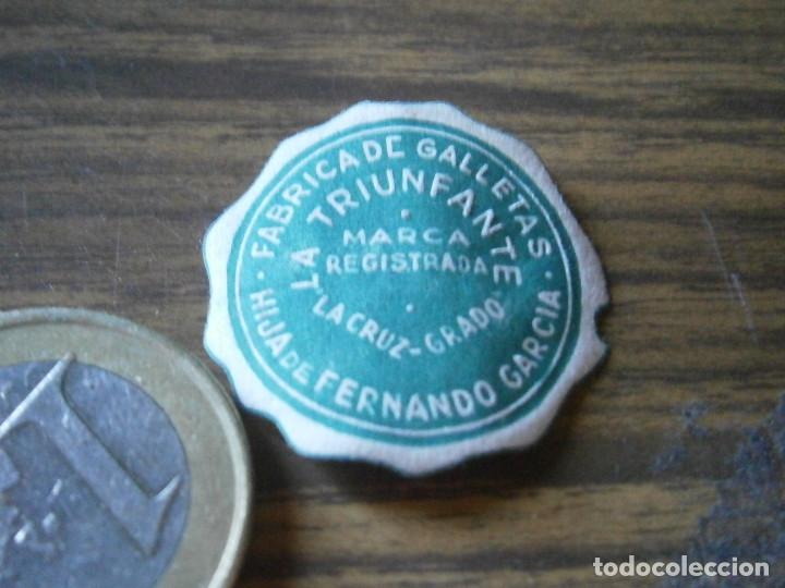 Etiquetas antiguas: preciosa etiqueta&iexcl;&iexcl;de una vieja imprenta,a&ntilde;os 30,40,FABRICA DE GALLETAS LA CRUZ FERNANDO GARCIA