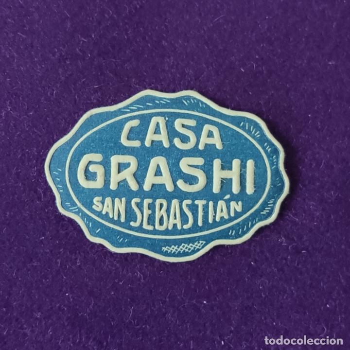 Etichette antiche: ETIQUETA DE CASA GRASHI. ORIGINAL DE EPOCA. SAN SEBASTIAN (GUIPUZCOA). 1920-40.