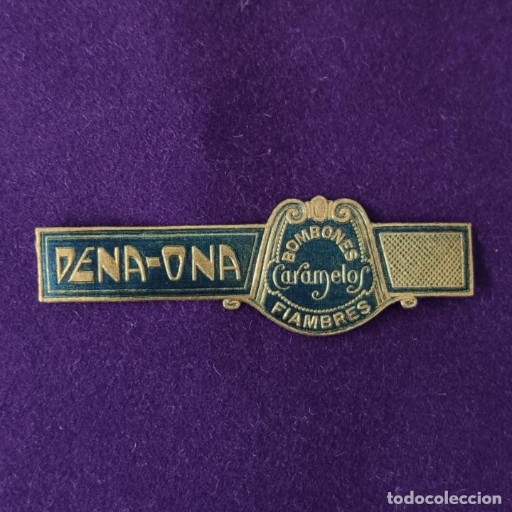 Etichette antiche: ETIQUETA DE DENA ONA BOMBONES. ORIGINAL DE EPOCA. IRUN (GUIPUZCOA). 1920-40.