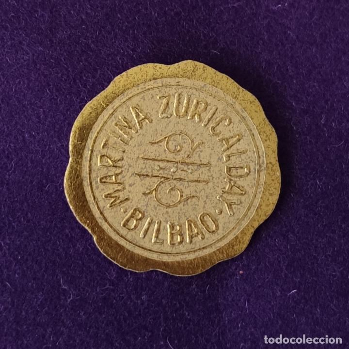 Etiquetas antiguas: ETIQUETA DE MARTINA ZURICALDAY. ORIGINAL DE EPOCA. BILBAO (VIZCAYA). 1920-40.