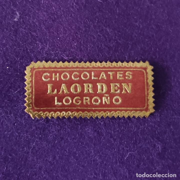 Etiquetas antiguas: ETIQUETA DE CHOCOLATES LAORDEN. ORIGINAL DE EPOCA. LOGRO&Ntilde;O (LA RIOJA). 1920-40.