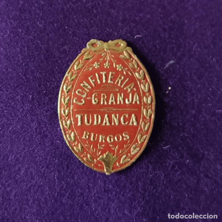 &Eacute;tiquettes anciennes: ETIQUETA DE CONFITERIA GRANJA TUDANCA. ORIGINAL DE EPOCA. BURGOS. 1920-40.