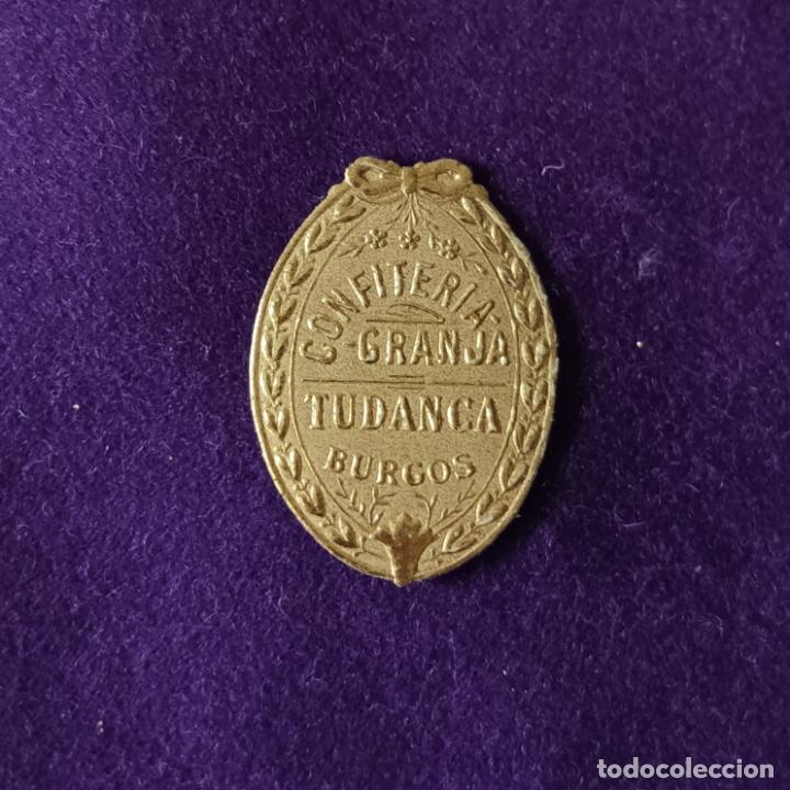 &Eacute;tiquettes anciennes: ETIQUETA DE CONFITERIA GRANJA TUDANCA. ORIGINAL DE EPOCA. BURGOS. 1920-40.