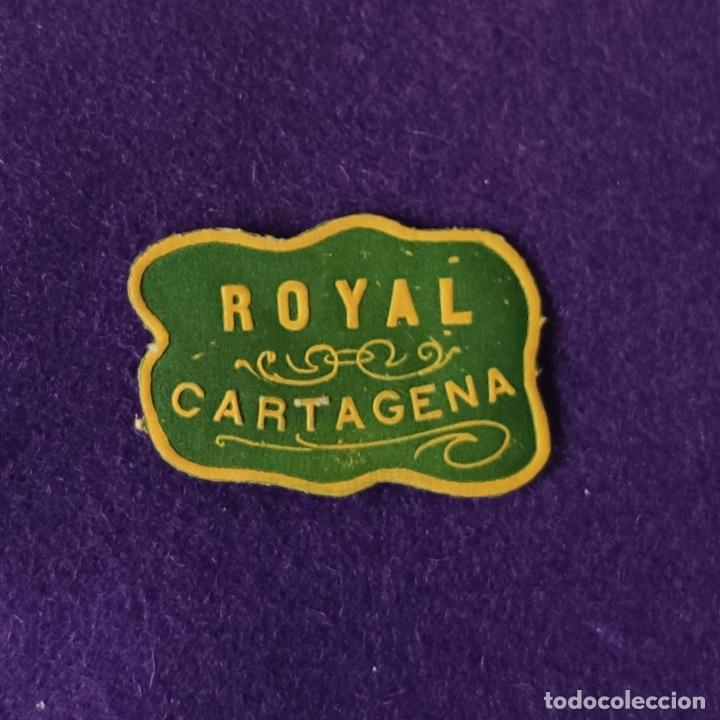 Etiquetas antiguas: ETIQUETA DE ROYAL. ORIGINAL DE EPOCA. CARTAGENA (MURCIA). 1920-40.