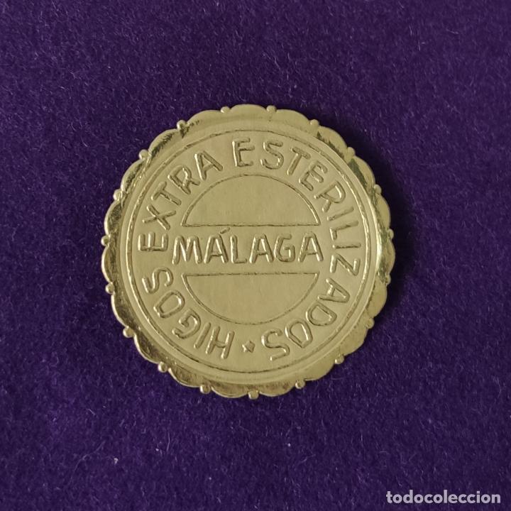 Etiquetas antiguas: ETIQUETA DE HIGOS EXTRA ESTERILIZADOS. ORIGINAL DE EPOCA. MALAGA. 1920-40.