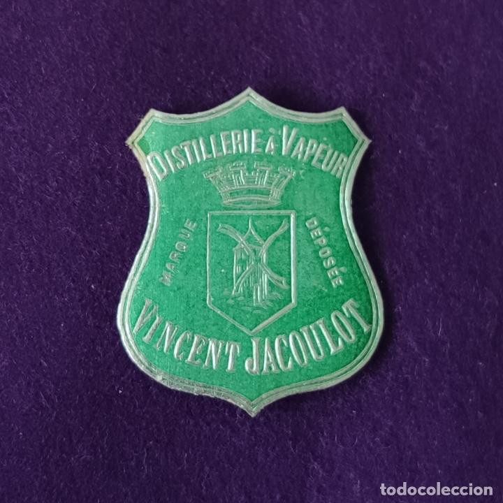 Etiquetas antiguas: ETIQUETA DE DESTILLERIE A VAPEUR VINCENT JACOULOT. ORIGINAL DE EPOCA. 1920-40.