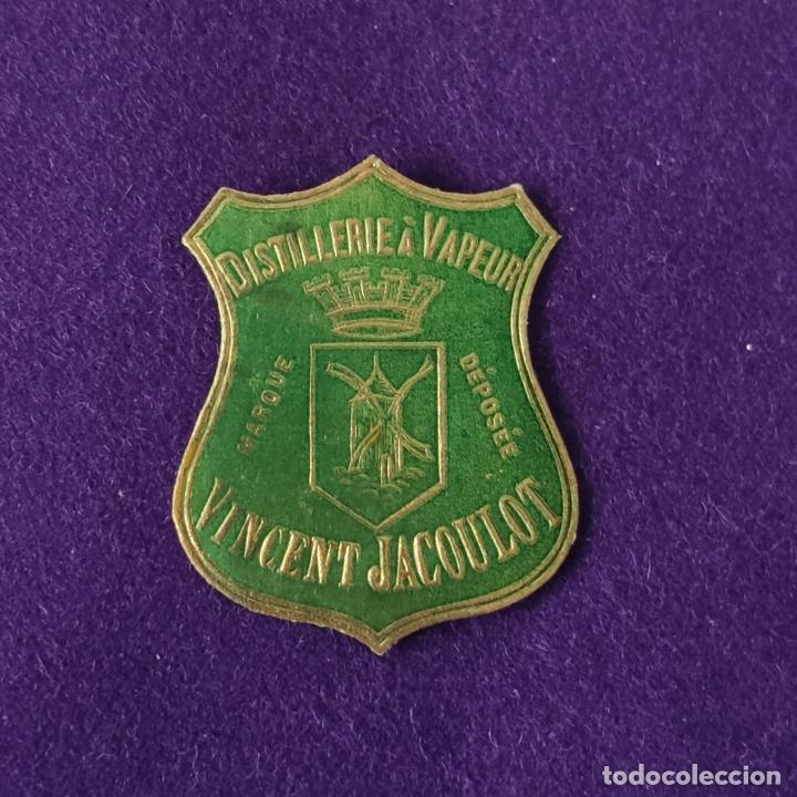 Etiquetas antiguas: ETIQUETA DE DESTILLERIE A VAPEUR VINCENT JACOULOT. ORIGINAL DE EPOCA. 1920-40.