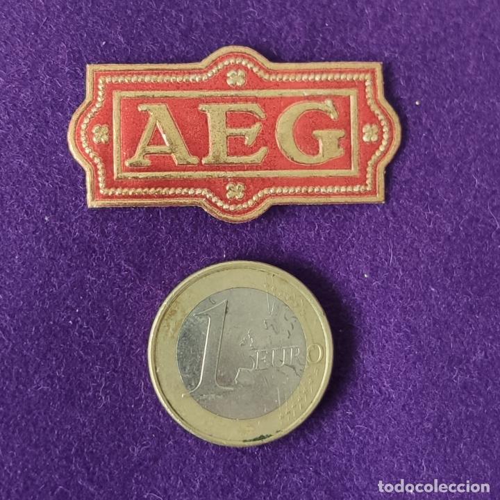 Etiquetas antiguas: ETIQUETA DE AEG. ORIGINAL DE EPOCA. 1920-40. - Foto 2