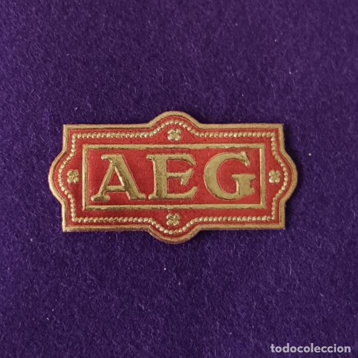 Etiquetas antiguas: ETIQUETA DE AEG. ORIGINAL DE EPOCA. 1920-40. - Foto 1