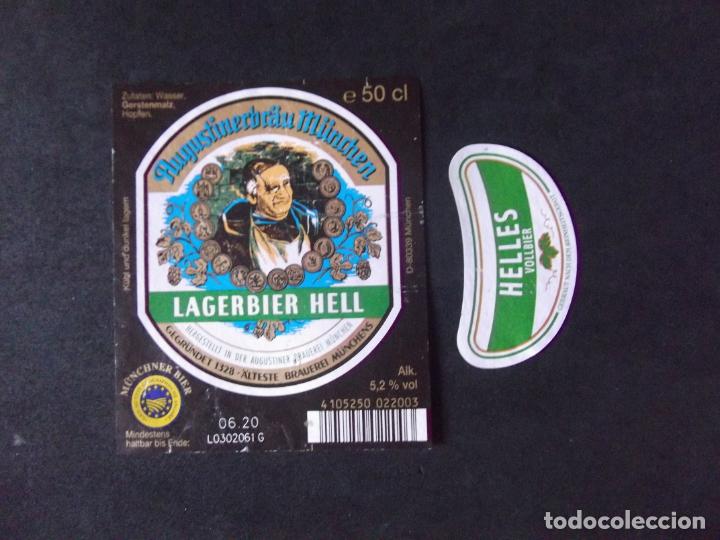 Etichette antiche: CERVEZA-V9ET-8-ETIQUETAS-LAGERBIER HELL