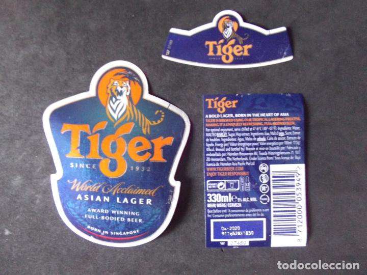 Old Labels: CERVEZA-V9ET-8-ETIQUETAS-TIGER