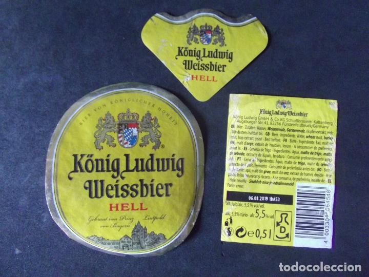 Etichette antiche: CERVEZA-V9ET-8-ETIQUETAS-KONIG LUDWIG