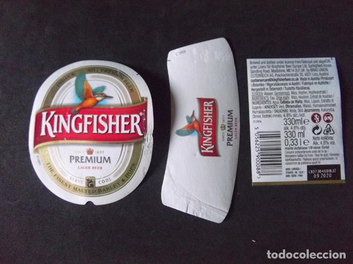 Etichette antiche: CERVEZA-V9ET-8-ETIQUETAS-KINGFISHER