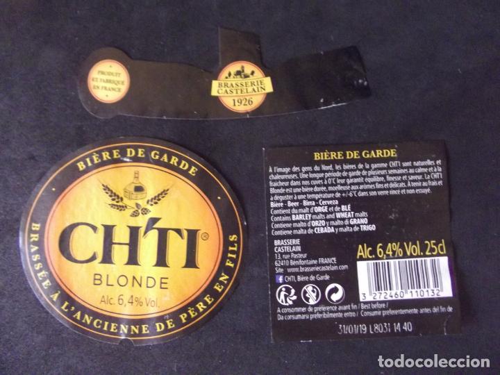 Etichette antiche: CERVEZA-V9ET-8-ETIQUETAS-CH'TI-BLONDE