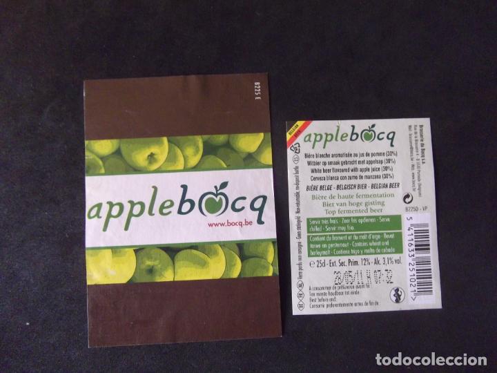 Etichette antiche: CERVEZA-V9ET-8-ETIQUETAS-APPLE BOCQ