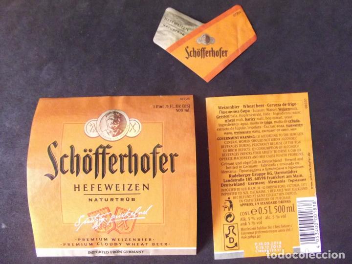 Etichette antiche: CERVEZA-V9ET-8-ETIQUETAS-SCHOFFERHOFER