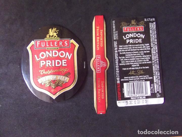 Etichette antiche: CERVEZA-V9ET-8-ETIQUETAS-FULLERS-LONDON PRIDE