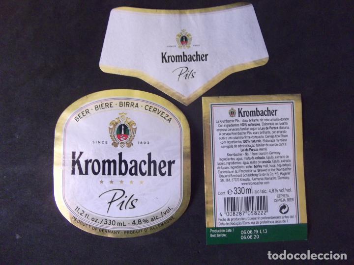 Etichette antiche: CERVEZA-V9ET-8-ETIQUETAS-KROMBACHER
