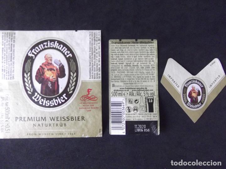 Etichette antiche: CERVEZA-V9ET-8-ETIQUETAS-FRANZISKANER..