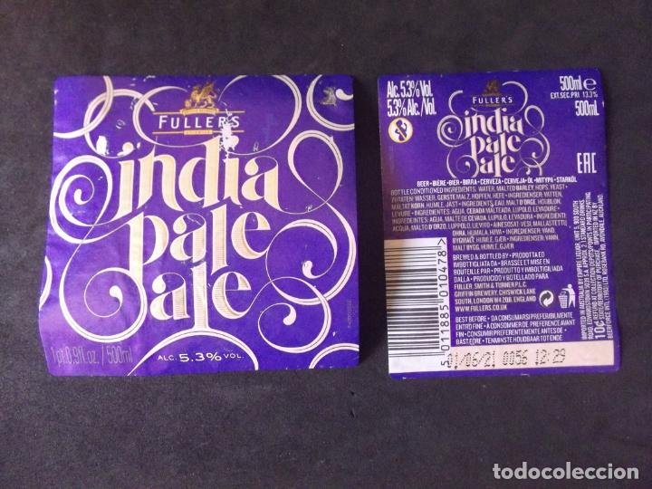 Etichette antiche: CERVEZA-V9ET-8-ETIQUETAS-FULLERS-INDIA