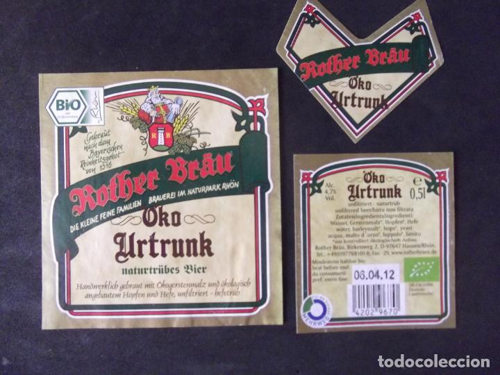 Etichette antiche: CERVEZA-V9ET-8-ETIQUETAS-ROTHER BRAU