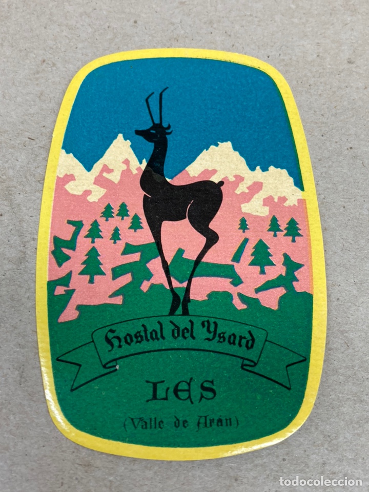 Etiquetas antiguas: Etiqueta de maleta de Hotel del Ysard Valle De Aran