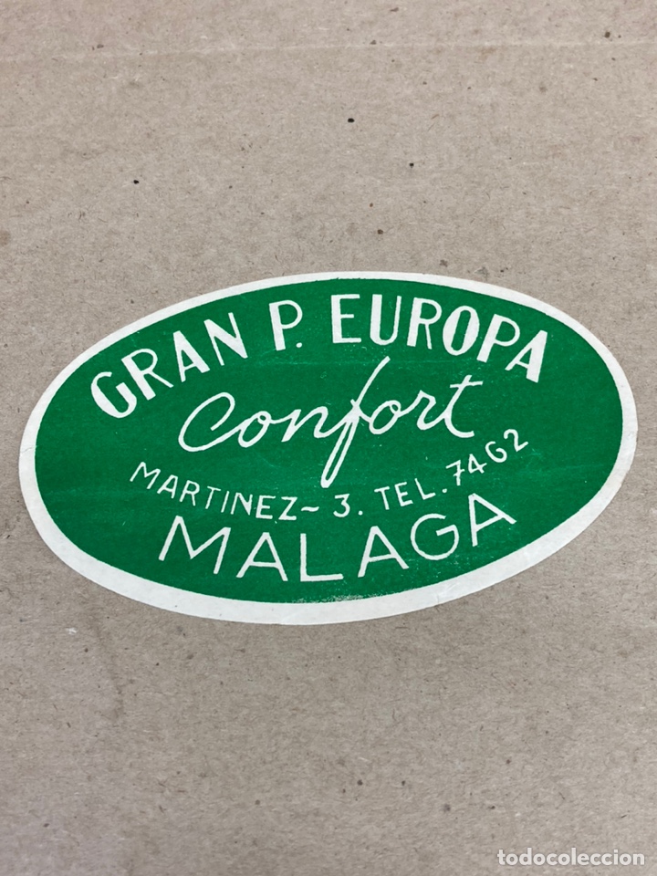 Etiquetas antiguas: Etiqueta de maleta de Hotel Gran P Europa