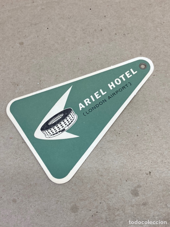 Etiquetas antiguas: Etiqueta de maleta de Hotel Ariel London AirPort
