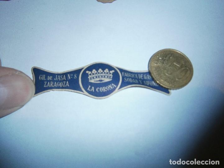 Etiquetas antiguas: CAJITA A&Ntilde;OS 30 40&iexcl;&iexcl; PUBLICITARIA ,FABRICA DE GASEOSAS ZARAGOZA,,LA CORONA
